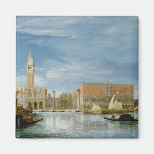 Ansicht des Molo und des Palazzo Ducale Magnet