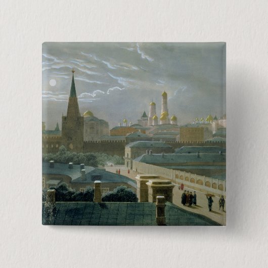 Ansicht des Moskaus der Kreml, 1840's Button (Vorderseite)