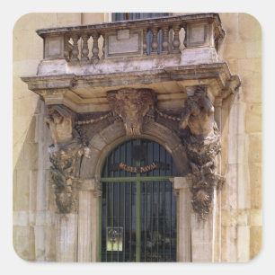 Ansicht des Museumseingangs Quadratischer Aufkleber