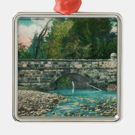 Ansicht des Napa Countys BridgeNapa, CA Silbernes Ornament (Vorne)