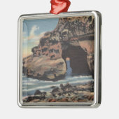 Ansicht des natürlichen Bogens, Smaragdbucht Silbernes Ornament (Links)