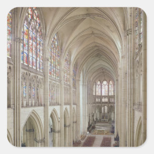 Ansicht des Nave und des Chores Quadratischer Aufkleber