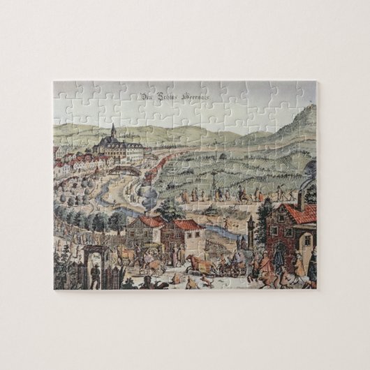 Ansicht des Nordens von Wien mit dem Schlos Hernal Puzzle (Horizontal)