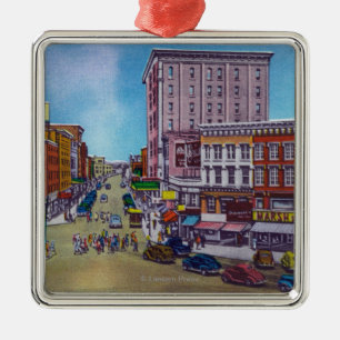 Ansicht des öffentlichen Platzes Ornament Aus Metall