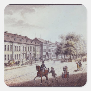 Ansicht des Opernhauses, Berlin Quadratischer Aufkleber