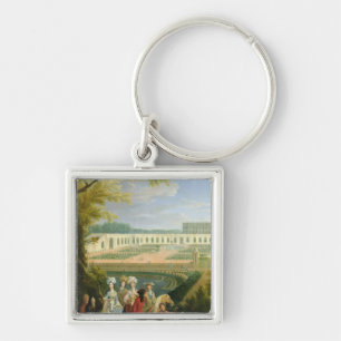 Ansicht des Orangerie in Versailles, nach 1697 Schlüsselanhänger
