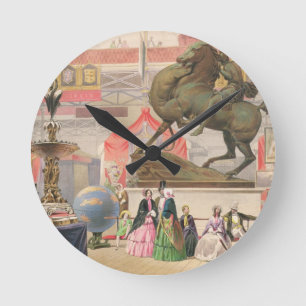 Ansicht des OstNave des Kristallpalastes mit S Runde Wanduhr