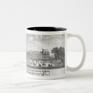Ansicht des Palais DES Tuileries von den Gärten Zweifarbige Tasse