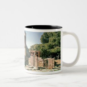 Ansicht des Palastes von Knossos Zweifarbige Tasse