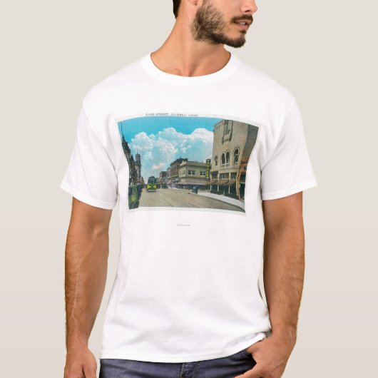 Ansicht des Parks StreetAlameda, CA T-Shirt (Vorderseite)