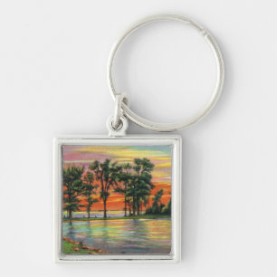 Ansicht des Pfeil und Bogen-Punktes Schlüsselanhänger