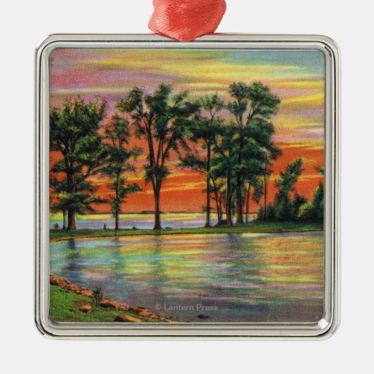 Ansicht des Pfeil und Bogen-Punktes Silbernes Ornament (Vorne)