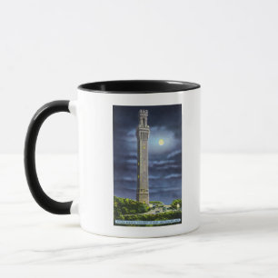 Ansicht des Pilger-Denkmals nachts Tasse