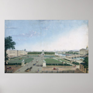 Ansicht des Platzes Louis XV u. Jardin DES Poster