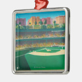 Ansicht des Polo GroundsNew York, NY Silbernes Ornament (Links)