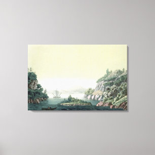 Ansicht des Potomacs nahe Mount Vernon (colou Leinwanddruck