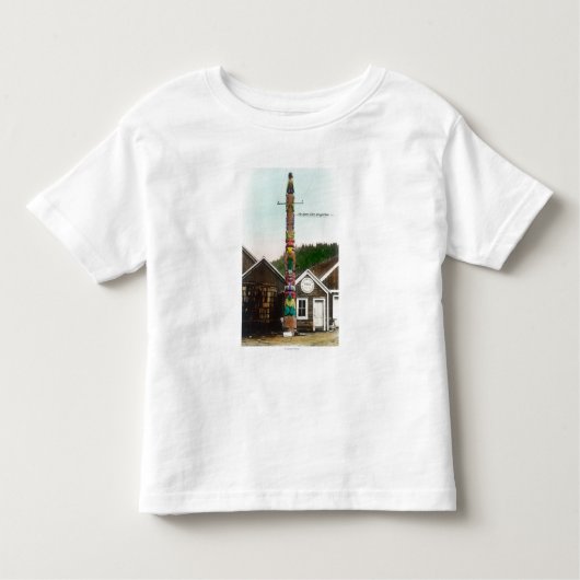 Ansicht des Raben TotempoleWrangell, AK Kleinkind T-shirt (Vorderseite)