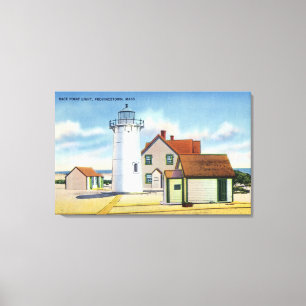 Ansicht des Rennen-Punkt-Leuchtturmes Leinwanddruck