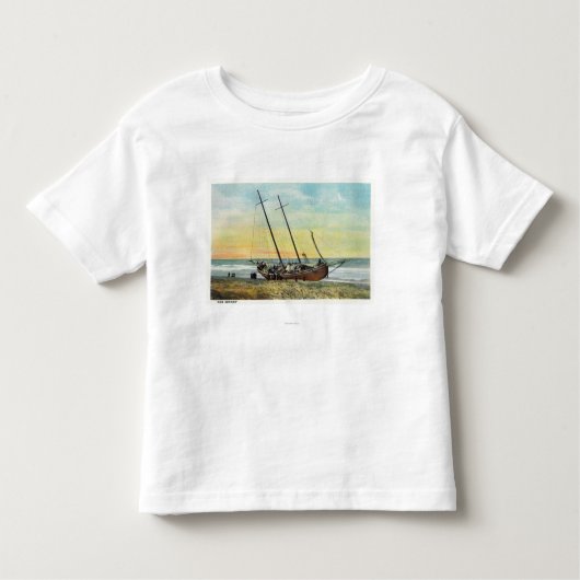 Ansicht des Rum-Läufer-Schiffs an Land Kleinkind T-shirt (Vorderseite)