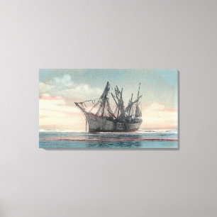 Ansicht des Schiffbruchs Peter Iredale Leinwanddruck