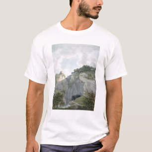 Ansicht des Schlosses und der Höhle bei Castelton T-Shirt