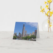 Ansicht des Sears Tower vom Chicago River Karte (Gelbe Blume)