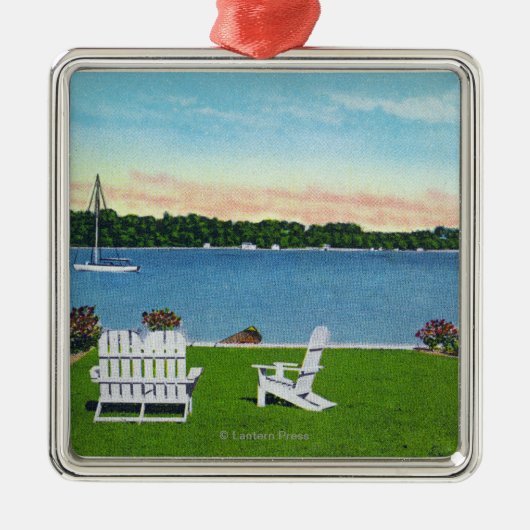 Ansicht des Sees Ornament Aus Metall (Vorne)