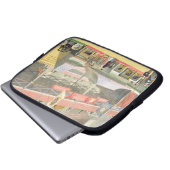 Ansicht des Sheffield-Hardware-Stands und des Laptopschutzhülle (Vorne Knopf)