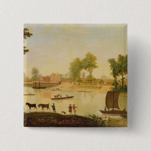 Ansicht des Shepperton auf der Themse, nachher Button (Vorderseite)