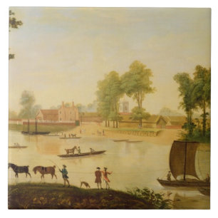 Ansicht des Shepperton auf der Themse, nachher Fliese