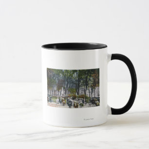 Ansicht des sichelförmigen Parks Tasse