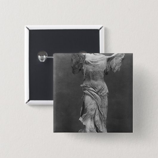 Ansicht des Sieges Samothrace im Louvremuseum Button (Vorne & Hinten)