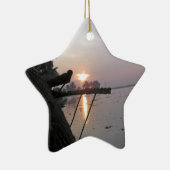 Ansicht des Sonnenaufgangs von einem Keramik Ornament (Rechts)