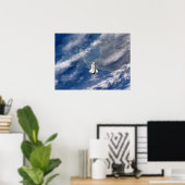 Ansicht des Space Shuttle Endeavour von der ISS Poster (Heimbüro)