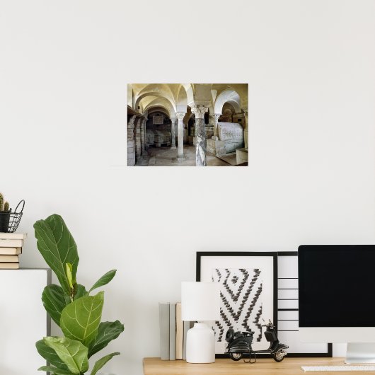 Ansicht des St. Paul's Crypt, c.634 AD Poster (Heimbüro)