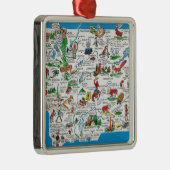 Ansicht des Staat mit Cartoons, landschaftliche Silbernes Ornament (Rechts)