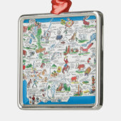 Ansicht des Staat mit Cartoons, landschaftliche Silbernes Ornament (Links)