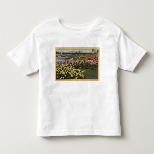 Ansicht des städtischen Rosen-Gartens Kleinkind T-shirt (Vorderseite)