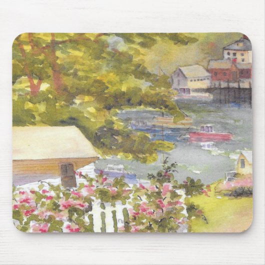 Ansicht des Stonington-Hafens Mousepad (Vorne)