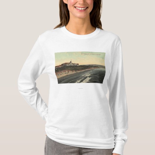Ansicht des Strandes u. des Hotels Redondo T-Shirt (Vorderseite)