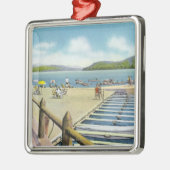 Ansicht des Strandes und des Piers von Scaroon Ornament Aus Metall (Links)