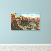 Ansicht des Switch Back, Mt. Carmel Highway Leinwanddruck (Insitu (Holzboden))