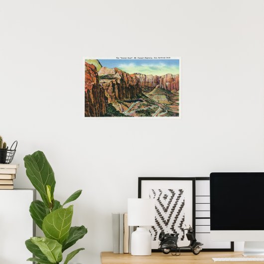 Ansicht des Switch Back, Mt. Carmel Highway Poster (Heimbüro)
