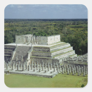 Ansicht des Tempels der Krieger geben ANZEIGE 150 Quadratischer Aufkleber