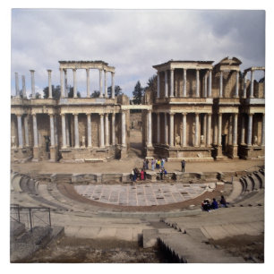 Ansicht des Theaters, BC angefangen 24 (Foto) 3 Fliese