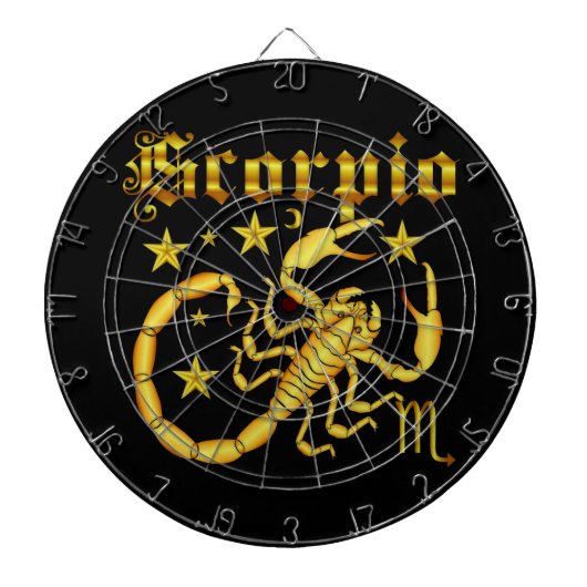 Ansicht des Tierkreis-Scorpio-Design-1 unterhalb Dartscheibe (vorne)