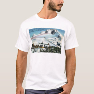Ansicht des Timberline-Häuschens, Mt-Haube im T-Shirt