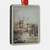 Ansicht des Tower von London Silbernes Ornament (Rechts)