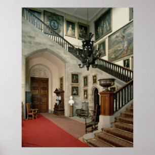 Ansicht des Treppenhauses Hall, 1812-15 Poster