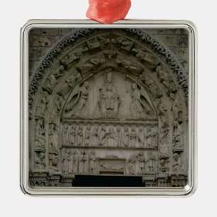 Ansicht des Tympanum, der Madonna und das Chi Silbernes Ornament